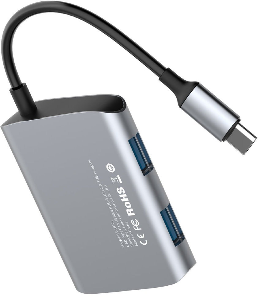 Картридер Baseus Type-C на USB2.0 (2шт)+ USB3.0 (CATSX-A0G)