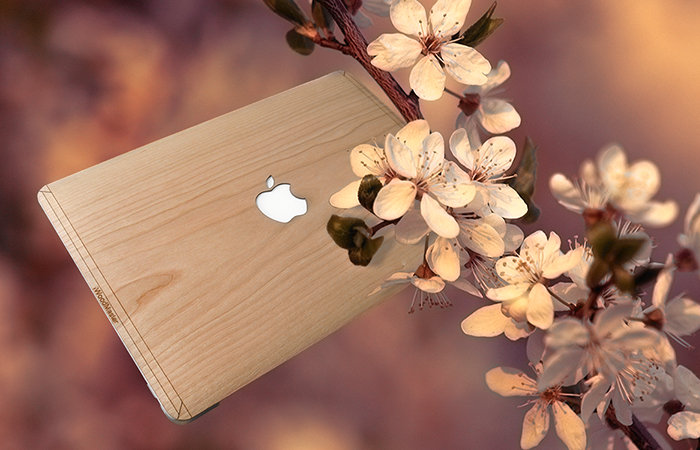 Чехол накладка iWoodMaster MacBook Pro 15 Retina дерево Вишня Американская 