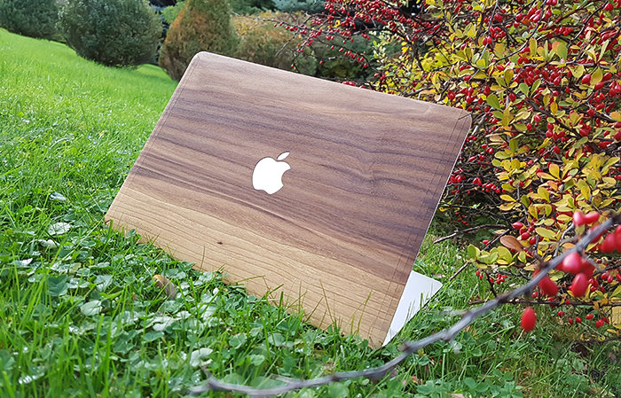 Чехол накладка iWoodMaster MacBook Pro 15 Retina дерево Грисард мореный 