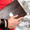 Чехол накладка iWoodMaster MacBook Pro 15 Retina  дерево Макассарский эбен (design-шпон дерева абачи)