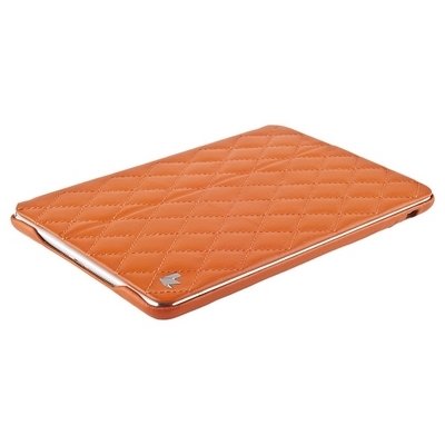 Кожаный стеганый чехол Jison iPad mini оранжевый