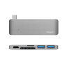Картридер Deppa MacBook USB-C to 2USB+ SD+ MicroSD+ USB-C (Grey)
