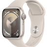 Apple Watch Series 9, 45 мм, корпус из алюминия цвета «сияющая звезда», спортивный ремешок цвета «сияющая звезда»