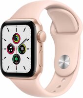 Apple Watch SE 40 мм  спортивный ремешок розового цвета 