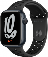 Apple Watch Series 7, 41 мм, корпус из алюминия, спортивный ремешок Nike темная ночь