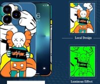Силиконовый чехол для iPhone 14 Pro (6,1) "Luxo Kaws"(2022)/ Чехол светящиеся в темноте