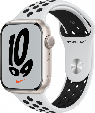 Apple Watch Series 7, 41 мм, корпус из алюминия, спортивный ремешок Nike сияющая звезда